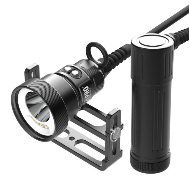 DivePro M6500S Canister Light - Sidemount Cable (6500 Lumens)