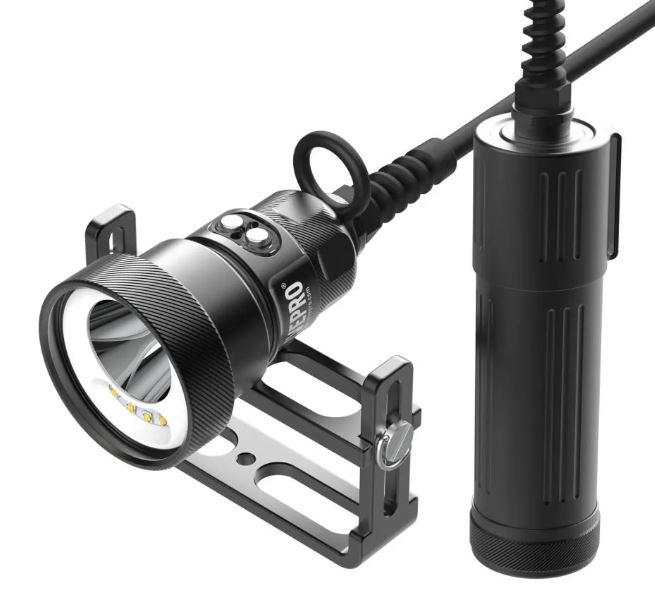 DivePro M6500B Canister Light - Backmount Cable (6500 Lumens)